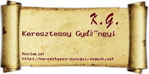 Keresztessy Gyöngyi névjegykártya