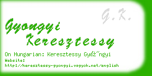 gyongyi keresztessy business card